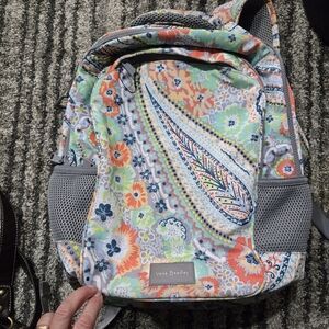 Vera Bradley Floral Citrus Paisley Backpack Clean, 9